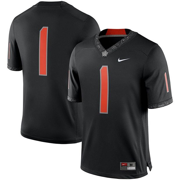 Men's Nike #1 Black Oklahoma State Cowboys Game Jersey