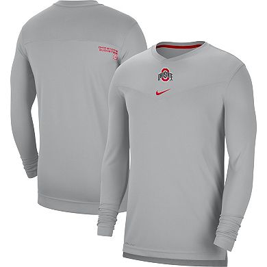 Men's Nike Gray Ohio State Buckeyes 2021 Sideline Football Coaches UV ...