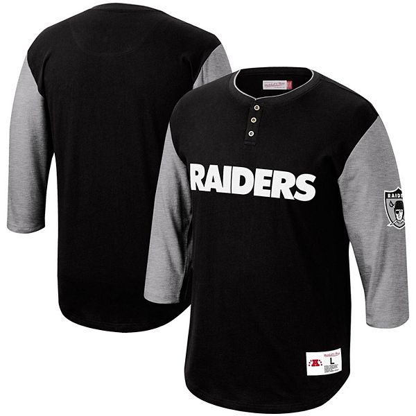 New Era Black Las Vegas Raiders Plus Size Athletic Varsity Lace-Up V-Neck Long Sleeve T-Shirt