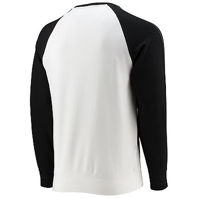 Men's adidas Black/White Juventus Graphic Raglan Pullover Sweatshirt