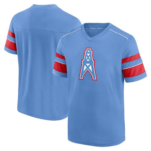 Houston Astros Shirt Adult M Medium Blue Midwest Sporting Goods Polyester  V-Neck