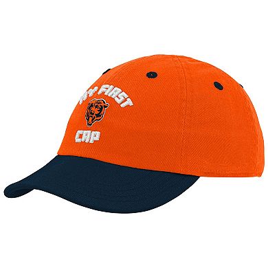 Infant's Orange Chicago Bears My First Pixel Slouch Flex Hat