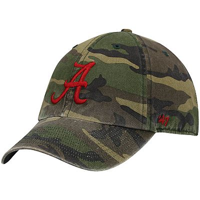 Men's '47 Camo Alabama Crimson Tide Clean Up Core Adjustable Hat