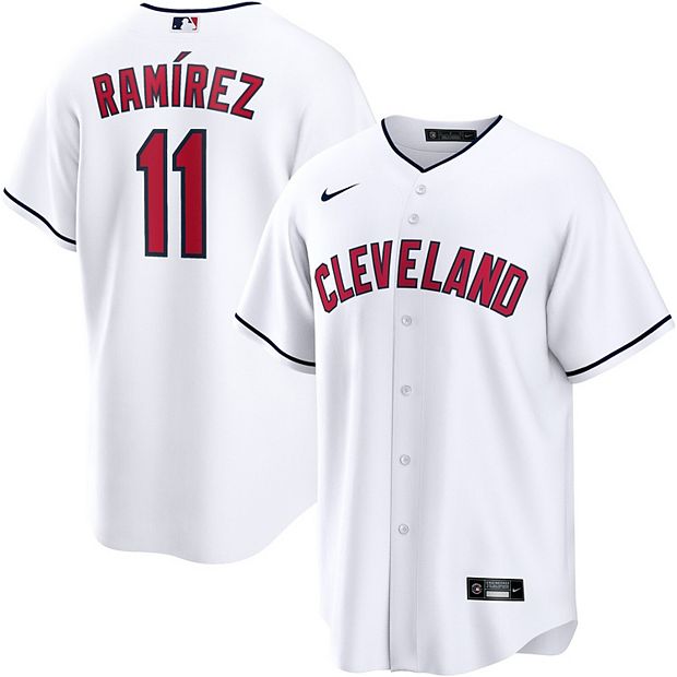Men's Cleveland Indians Jose Ramirez Nike White Alternate Replica
