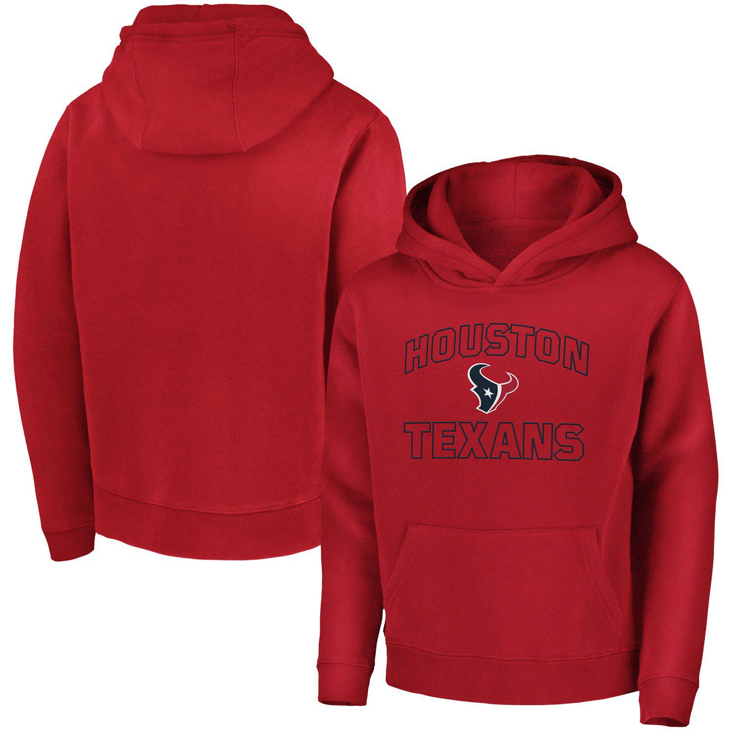 Outerstuff Houston Texans Youth Fan Gear Prime Pullover Hoodie - Red