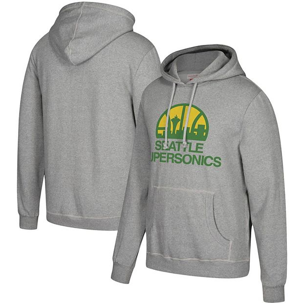 Mitchell & Ness Seattle SuperSonics Grey Space Needle Logo Hoodie, Large