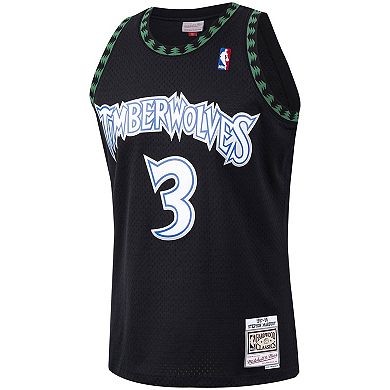 Men's Mitchell & Ness Stephon Marbury Black Minnesota Timberwolves 1997-98 Hardwood Classics Swingman Player Jersey
