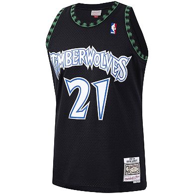 Men's Mitchell & Ness Kevin Garnett Black Minnesota Timberwolves 1997-98 Hardwood Classics Swingman Player Jersey