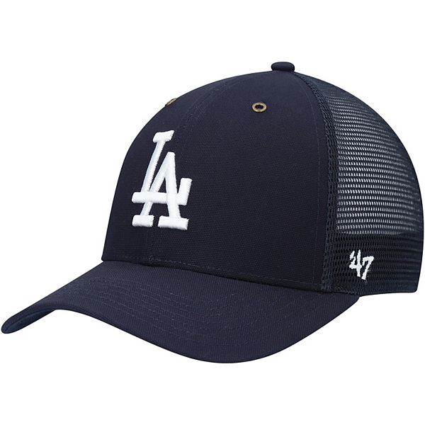 Men's Carhartt x '47 Navy Los Angeles Dodgers MVP Trucker Snapback Hat