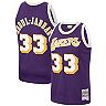Men's Mitchell & Ness Kareem Abdul-Jabbar Purple Los Angeles Lakers 1983-84 Hardwood Classics Swingman Jersey