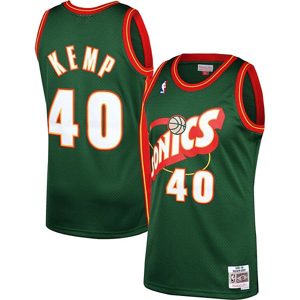 Mitchell & Ness Men's Seattle SuperSonics Shawn Kemp Swingman Jersey Green Medium