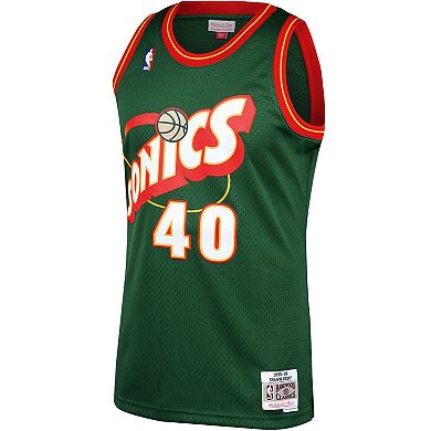 Men's Mitchell & Ness Shawn Kemp Green Seattle SuperSonics Hardwood Classics Swingman Jersey