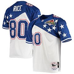 Mitchell & Ness Youth Boys and Girls Jerry Rice Scarlet, Gold San Francisco  49ers Split Legacy Jersey