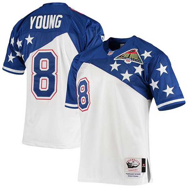 Men's Mitchell & Ness Steve Young White/Blue NFC 1994 Pro Bowl ...