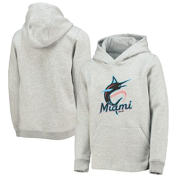 Outerstuff Youth Black Miami Marlins Team Primary Logo Pullover Hoodie