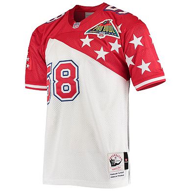 Men's Mitchell & Ness Derrick Thomas White/Red AFC 1995 Pro Bowl Authentic Jersey