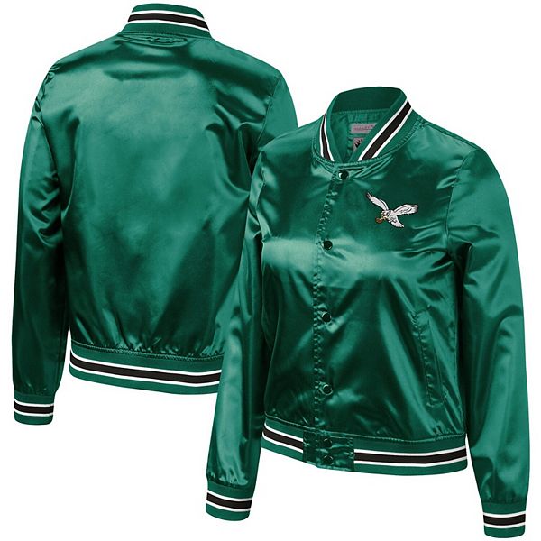 Women's Cuce Black Philadelphia Eagles Team Color Sequins Full-Zip Jacket