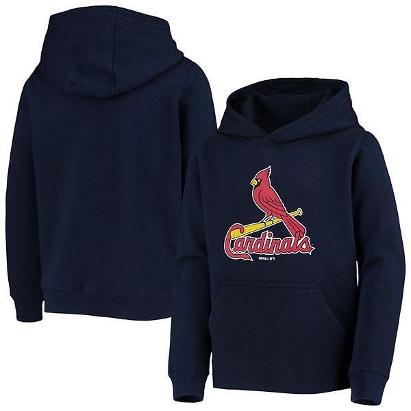 Youth Navy St. Louis Cardinals Primary Team Logo Pullover Hoodie