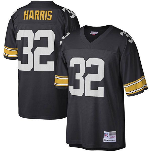 Men's Mitchell & Ness Franco Harris Black Pittsburgh Steelers Legacy Replica Jersey Size: Small