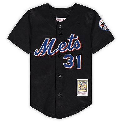 Preschool & Toddler Mitchell & Ness Mike Piazza Black New York Mets Cooperstown Collection Mesh Jersey