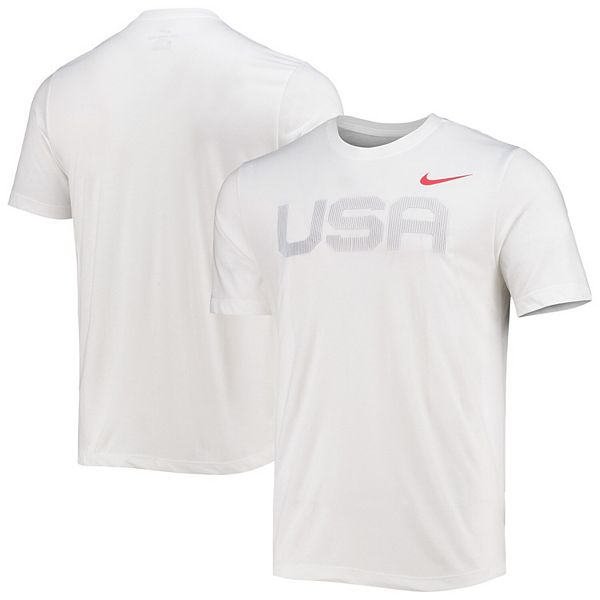 Men's Nike White Team USA Olympic Reveal Tri-Blend T-Shirt