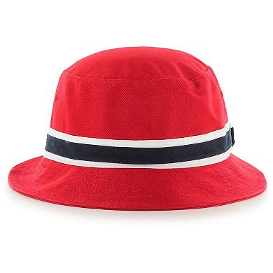 Men's '47 Red New England Patriots Striped Bucket Hat