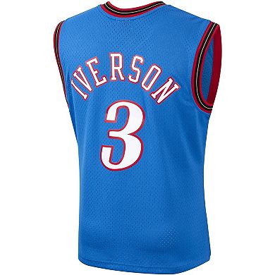 Men's Mitchell & Ness Allen Iverson Royal Philadelphia 76ers Hardwood Classics Swingman Jersey