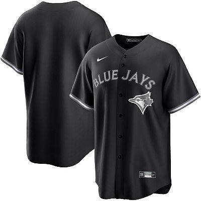 Men s Nike Black White Toronto Blue Jays Official Replica Jersey