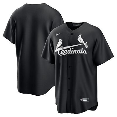 Men s Nike Black White St. Louis Cardinals Official Replica Jersey