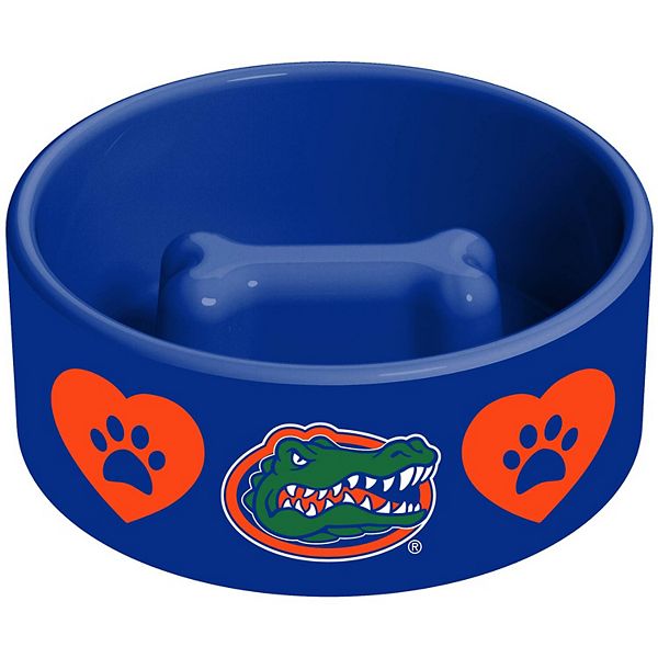 Florida Gators Team Color Pet Bowl with Bone