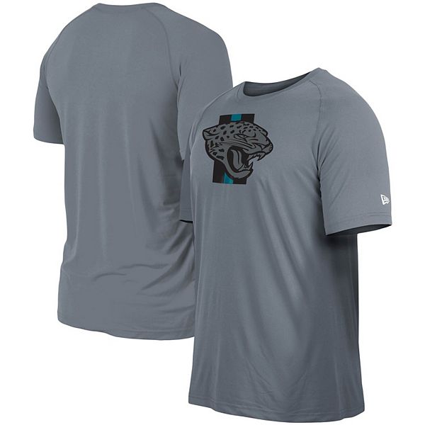 Men's New Era Gray Jacksonville Jaguars Training Camp Raglan T-Shirt