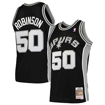 Men's Mitchell & Ness David Robinson Black San Antonio Spurs Hardwood Classics Swingman Jersey