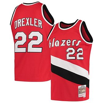 Men's Mitchell & Ness Clyde Drexler Red Portland Trail Blazers Hardwood Classics 1983-84 Swingman Jersey