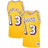 Men's Mitchell & Ness Wilt Chamberlain Gold Los Angeles Lakers 1971-72 Hardwood Classics Swingman Player Jersey