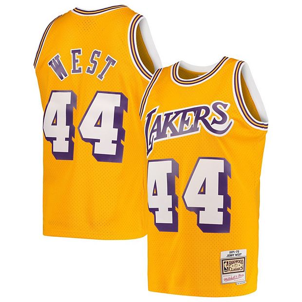 Mens Los Angeles Lakers Jerry West adidas White Hardwood Classics