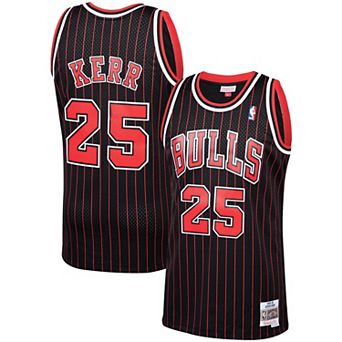 Men's Mitchell & Ness Steve Kerr Black Chicago Bulls 1995-96 Hardwood Classics Swingman Player Jersey
