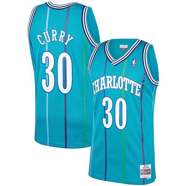 Men's Mitchell & Ness Dell Curry Teal Charlotte Hornets 1992-93