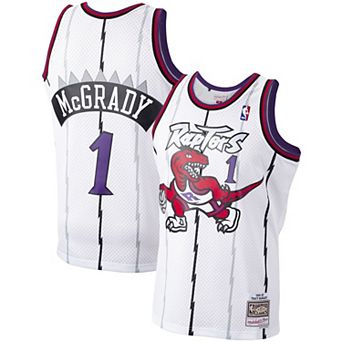 Men's Mitchell & Ness Tracy McGrady White Toronto Raptors 1998-99 Hardwood Classics Swingman Player Jersey