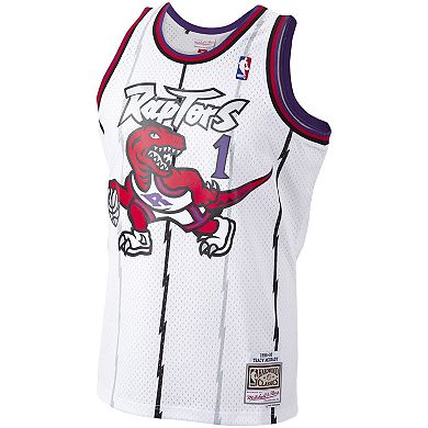 Men's Mitchell & Ness Tracy McGrady White Toronto Raptors 1998-99 Hardwood Classics Swingman Player Jersey