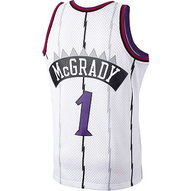 Men's Mitchell & Ness Tracy McGrady White Toronto Raptors 1998-99 Hardwood Classics Swingman Player Jersey