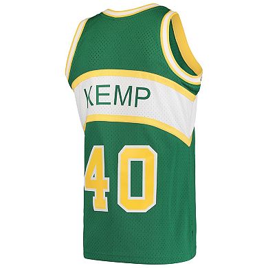 Men's Mitchell & Ness Shawn Kemp Green Seattle SuperSonics Hardwood Classics 1994-95 Swingman Jersey