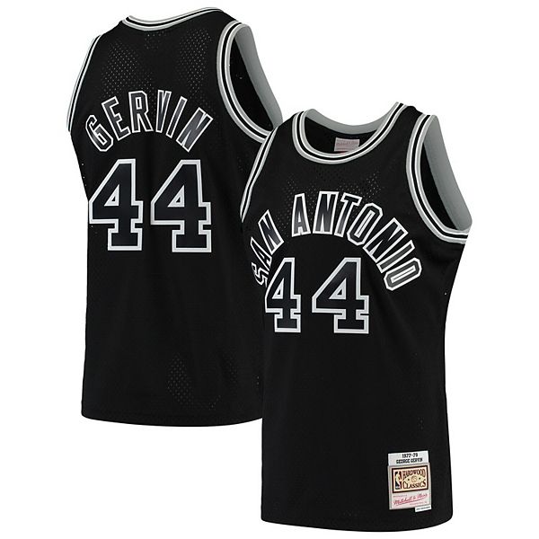 Big & Tall Men's George Gervin San Antonio Spurs Adidas Authentic Black  Shadow Throwback Jersey