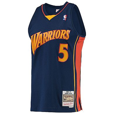 Men's Mitchell & Ness Baron Davis Navy Golden State Warriors 2006/07 Hardwood Classics Swingman Jersey