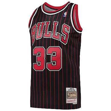 Men's Mitchell & Ness Scottie Pippen Black Chicago Bulls Hardwood Classics Swingman Jersey