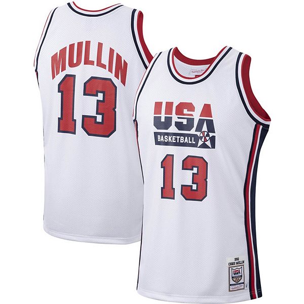 Men's Mitchell & Ness Chris Mullin White USA Basketball Authentic 1992