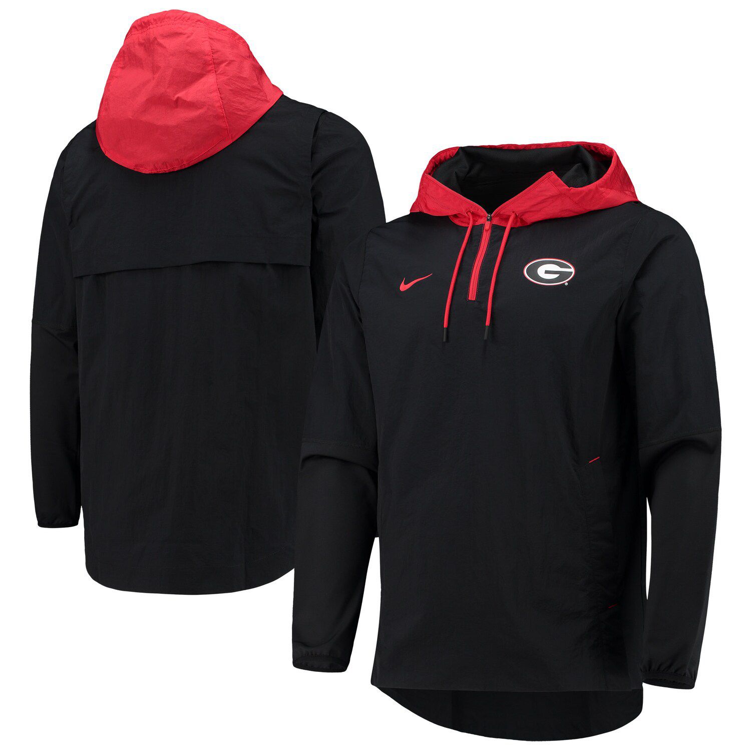 nike black and red jacket