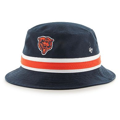 Men's '47 Navy Chicago Bears Striped Bucket Hat