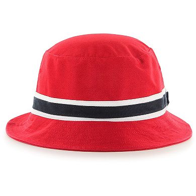 Men's '47 Red Kansas City Chiefs Striped Bucket Hat