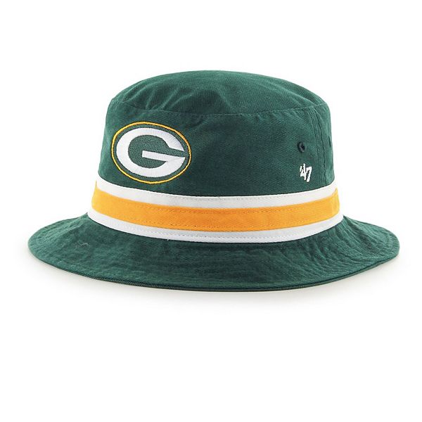 Men's '47 Gold Green Bay Packers Striped Bucket Hat