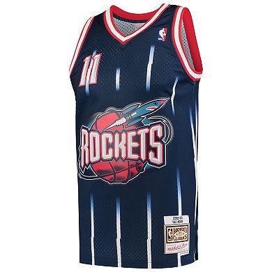 Men's Mitchell & Ness Yao Ming Navy Houston Rockets Hardwood Classics Swingman Jersey
